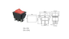 IC-107 Geniş Işıksız Anahtar ON-OFF 6P