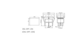 IC-108 Geniş Işıksız Anahtar ON-OFF-ON 6P