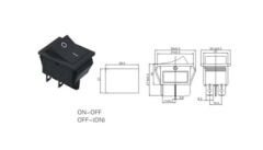 IC-109 Geniş Işıksız Yaylı Anahtar OFF-MOM 4P