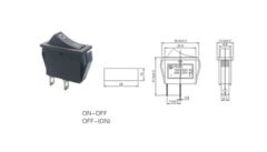 IC-116 Dar Işıksız Yaylı Anahtar OFF-MOM
