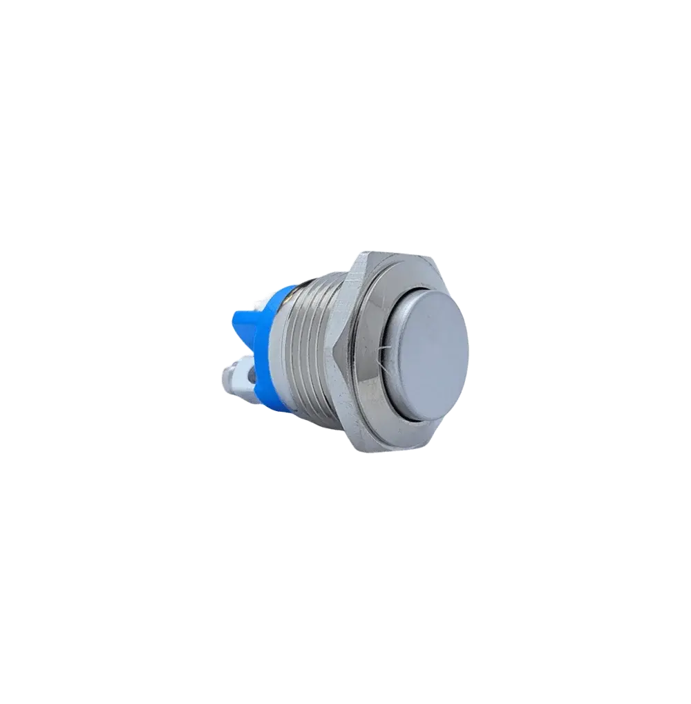 E40 16MM METAL IŞIKSIZ YAYLI BUTON - ÇIKIK KAFA - 1 NO - IP67