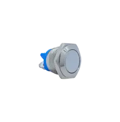 E40F 16MM METAL IŞIKSIZ YAYLI BUTON - DÜZ KAFA - 1 NO - IP67