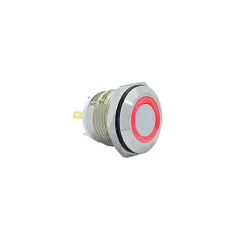 E34 16MM METAL BUTON YAYLI 12-24V IŞIKLI 1NO