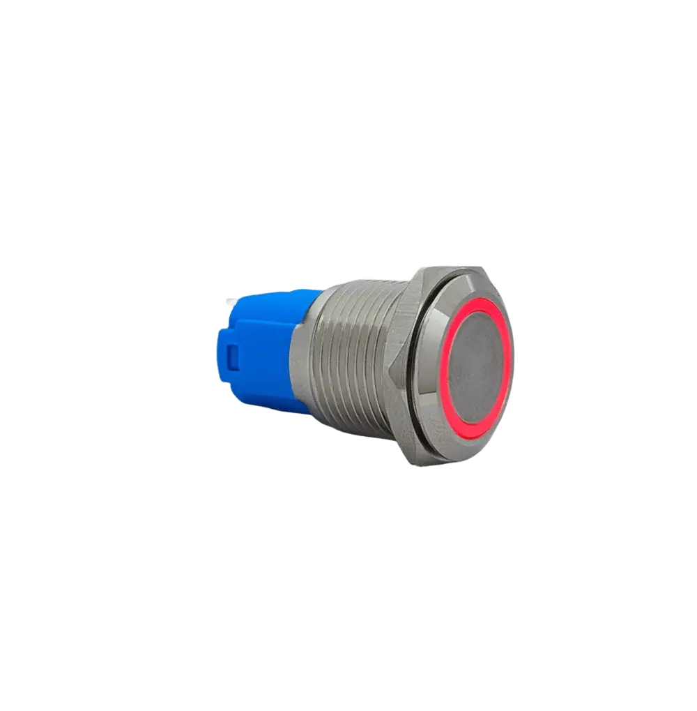 E34-1 16MM METAL BUTON YAYLI 12-24V IŞIKLI 1NO/1NC