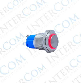 E19 16MM METAL BUTON KALICILI 12-24V IŞIKLI 1NO/1NC