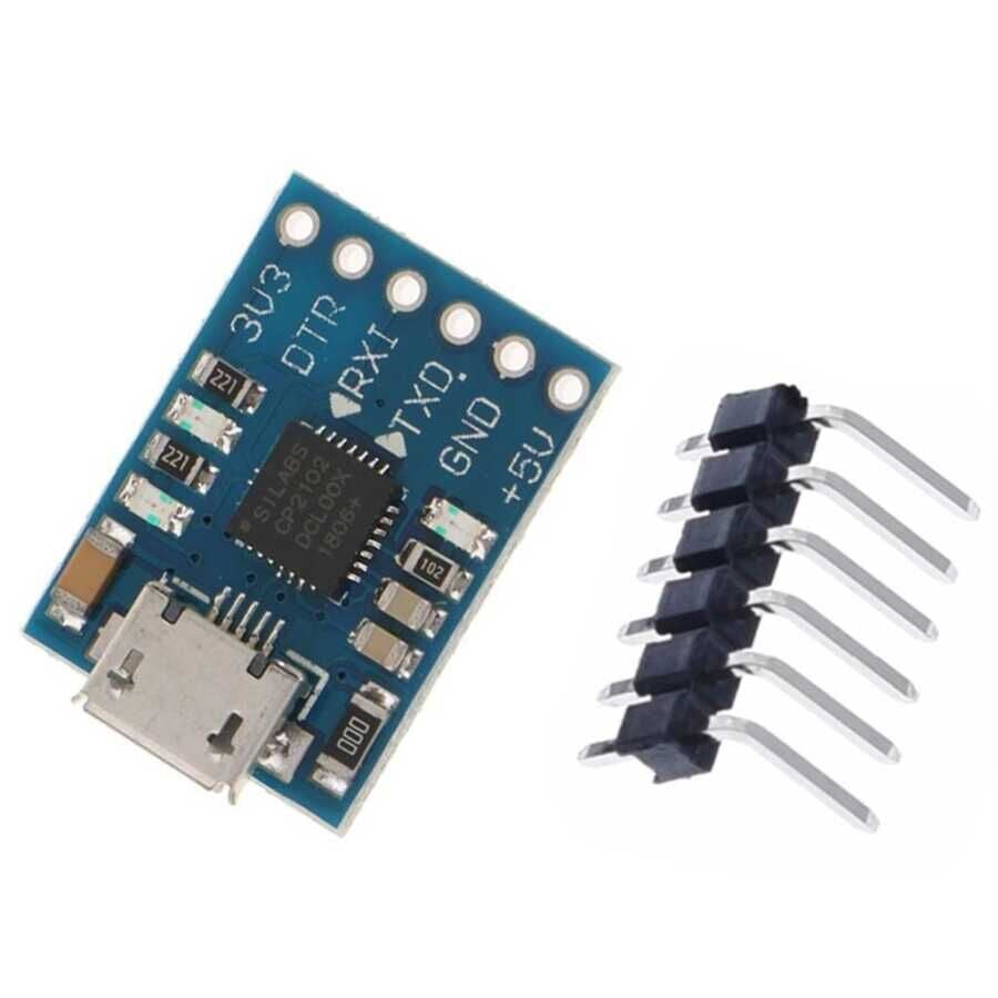 CP2102 Micro USB 2.0 TTL UART Seri Dönüştürücü Arduino Modülü