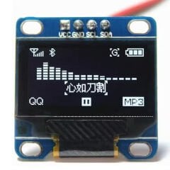 0.96'' 128x64 OLED Grafik LCD Ekran Modülü – SSD1306 – I2C – Beyaz Renk