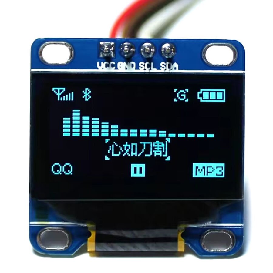 0.96'' 128x64 OLED Grafik LCD Ekran Modülü – SSD1306 – I2C – Mavi Renk