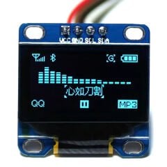 0.96'' 128x64 OLED Grafik LCD Ekran Modülü – SSD1306 – I2C – Mavi Renk