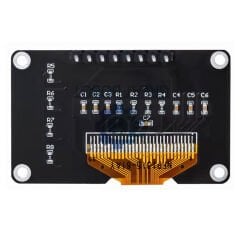 0.96'' 128x64 Butonlu OLED Grafik LCD Ekran Modülü – SSD1315 – I2C – Sarı-Mavi Renk