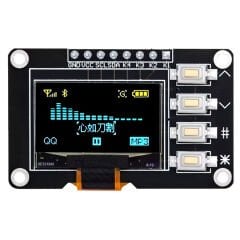 0.96'' 128x64 Butonlu OLED Grafik LCD Ekran Modülü – SSD1315 – I2C – Sarı-Mavi Renk