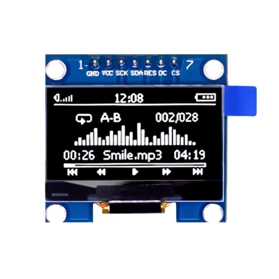 1.3'' 128x64 7 Pin OLED Grafik LCD Ekran Modülü – SSD1306 – I2C – Beyaz
