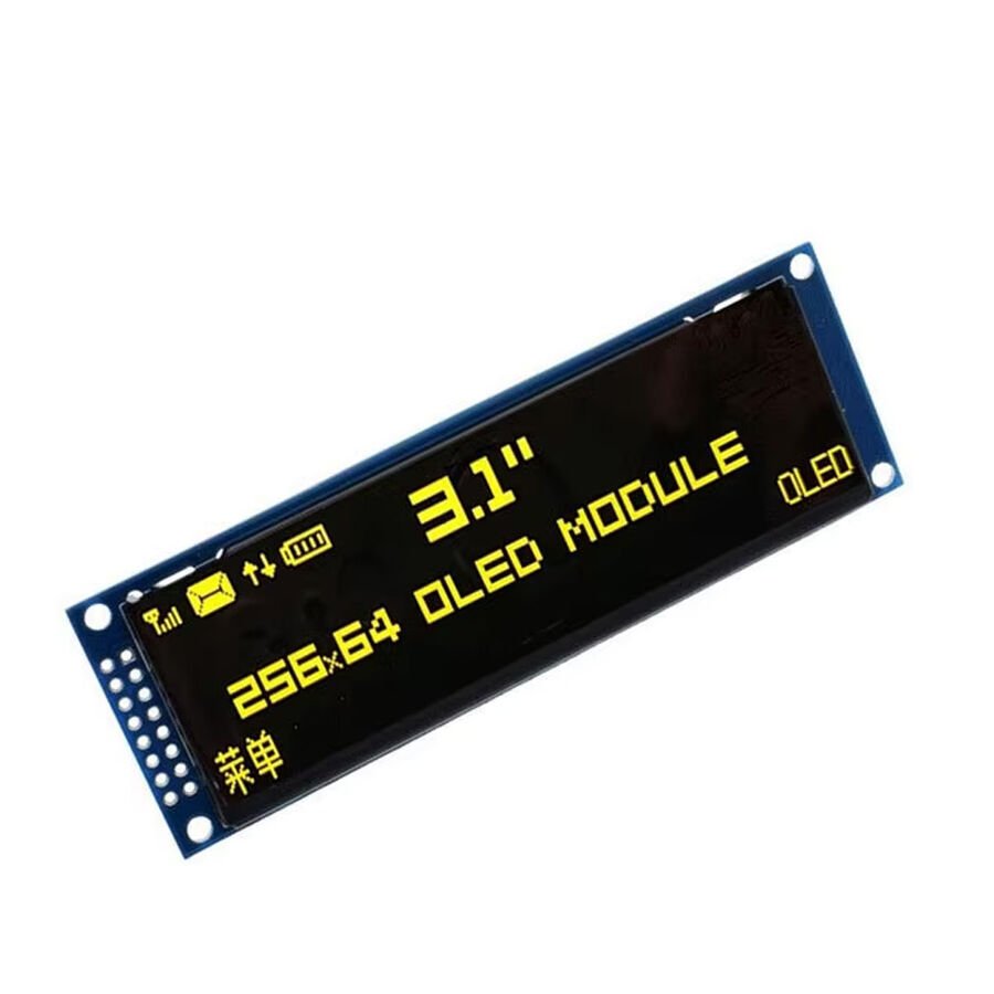 3.12 İnç 256x64 OLED Ekran Modülü - SSD1322 - Paralel/SPI - Sarı