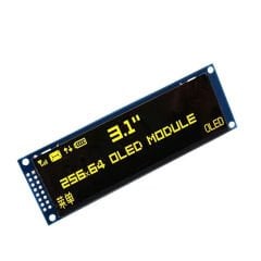3.12 İnç 256x64 OLED Ekran Modülü - SSD1322 - Paralel/SPI - Sarı