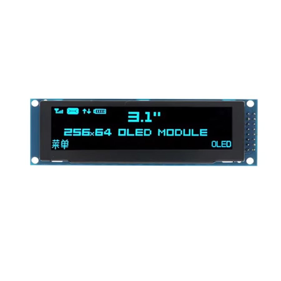 3.12 İnç 256x64 OLED Ekran Modülü - SSD1322 - Paralel/SPI - Mavi