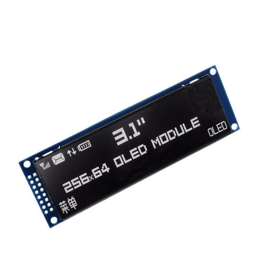 3.12 İnç 256x64 OLED Ekran Modülü - SSD1322 - Paralel/SPI - Beyaz