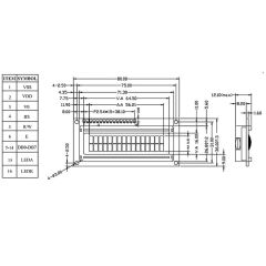 2x16 Karakter LCD Ekran Modülü – SLC1602A3 – Sarı Arka Işık