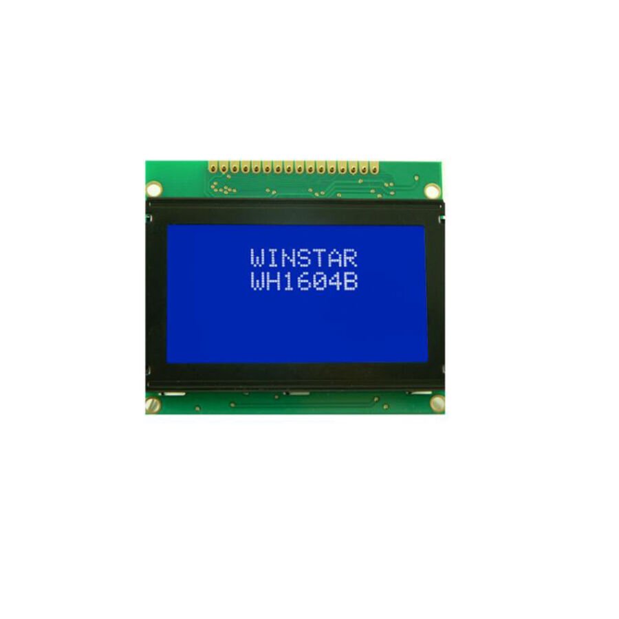4x16 Karakter LCD Ekran – WH1604B-TMI-CT# – Mavi Arka Işık, Beyaz Karakter