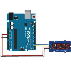 4 Digit LED Display Saat Modülü - TM1637 (Mavi Işık)