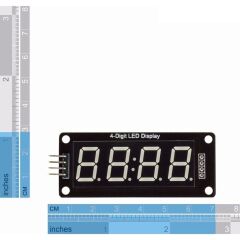 4 Digit LED Display Saat Modülü - TM1637 (Mavi Işık)