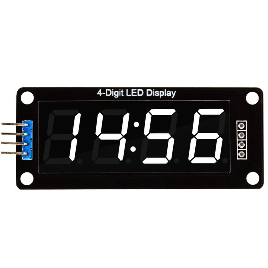 4 Digit LED Display Saat Modülü - TM1637 (Beyaz Işık)