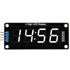 4 Digit LED Display Saat Modülü - TM1637 (Beyaz Işık)
