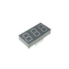 14mm 3’lü Kırmızı LED 7 Segment Display – Ortak Katot, Gri Yüzey