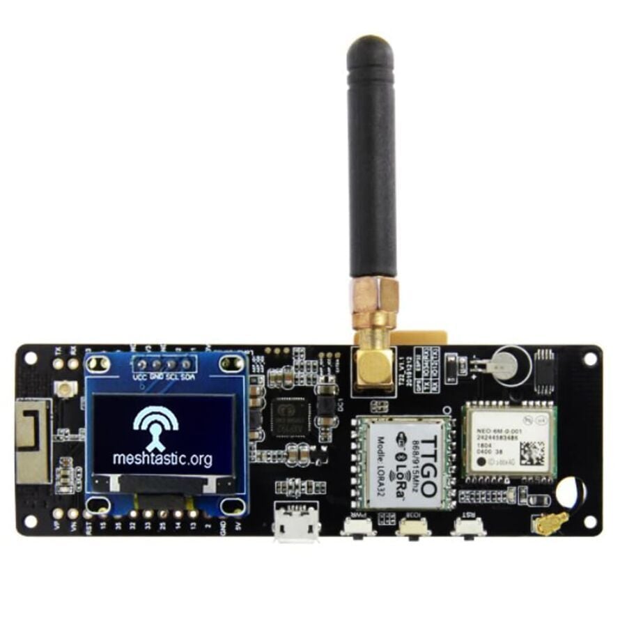 ESP32 868MHz WiFi Bluetooth Geliştirme Modülü - TTGO T-Beam, GPS, OLED, LoRa, REV1, 4MB PSRAM