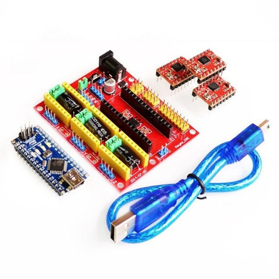 Arduino Nano CNC Shield Kit - 3 Eksen Step Motor Kontrol Seti (HR4988 Sürücü Dahil)