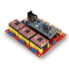 Arduino Nano CNC Shield Kit - 3 Eksen Step Motor Kontrol Seti (HR4988 Sürücü Dahil)