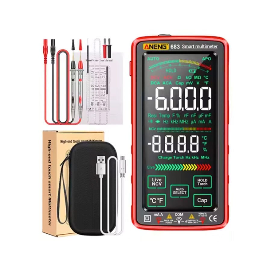 ANENG 683 Renkli Dokunmatik Ekran Multimetre