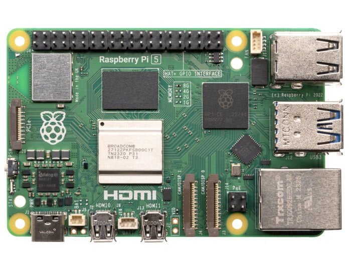 Raspberry Pi 5 - 2GB RAM, 4 Çekirdekli 2.4GHz ARM Cortex-A76 Mini Bilgisayar