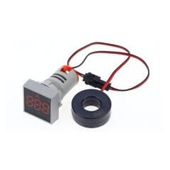 22mm 0-100A Dijital Ampermetre - Kırmızı