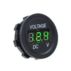DC 7V-30V Mini LED Voltmetre Panel Tipi - Yeşil Ekran