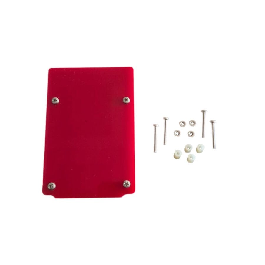 Raspberry Pi Alt Koruma Pleksi Levha – Kırmızı (Tüm Modellerle Uyumlu)