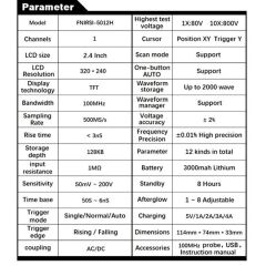 FNIRSI-5012H 100MHz 2.4'' El Tipi Dijital Osiloskop 500MS/s, 64MB Depolama