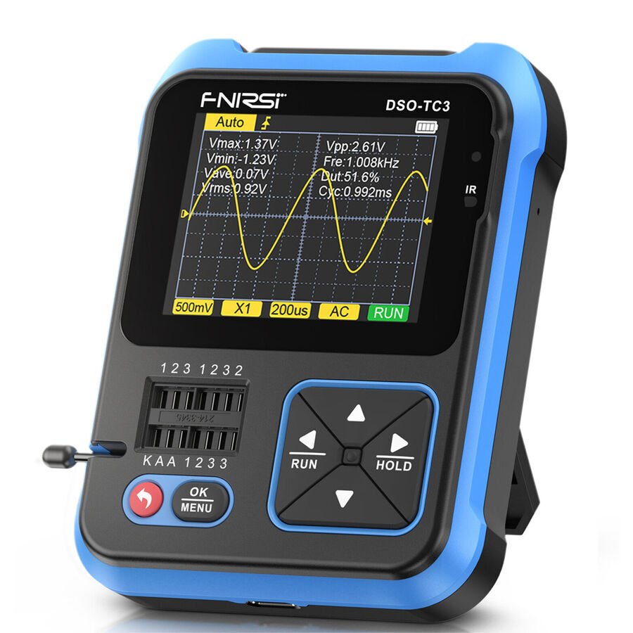 FNIRSI DSO-TC3 2.4'' El Tipi Dijital Osiloskop & Transistör Test Cihazı