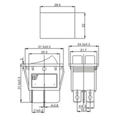 IC-101 İKİLİ IŞIKLI ANAHTAR ON-OFF 6P - A KALİTE