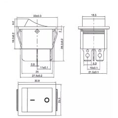 IC-104B Geniş Işıklı Anahtar ON-OFF BEYAZ KASA