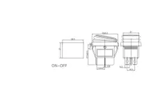 IC-104W Geniş Körüklü Işıklı Anahtar ON-OFF