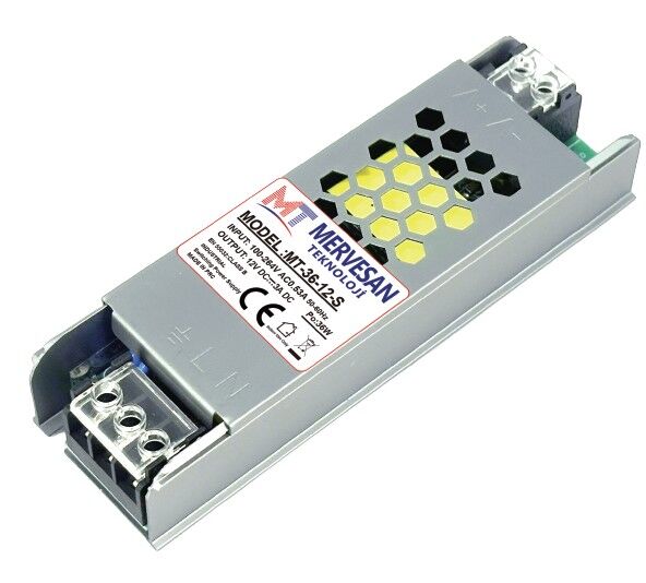 MERVESAN MT-36-12-S 12V 3A SLIM ADAPTÖR